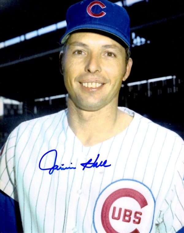 AUTOGRAPHED JIMMIE HALL 8X10 Chicago Cubs Photo