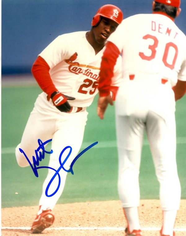 AUTOGRAPHED MILT THOMPSON 8X10 St. Louis Cardinals photo