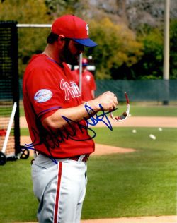 AUTOGRAPHED JORDAN DANKS 8X10 photo  Philadelphia Phillies