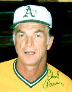 AUTOGRAPHED CHUCK TANNER 8X10 photo Oakland A's