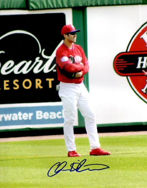 AUTOGRAPHED CHASE D'ARNAUD  8X10 Philadelphia Phillies Photo