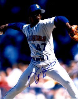 AUTOGRAPHED GENE HARRIS 8X10 Seattle Mariners Photo