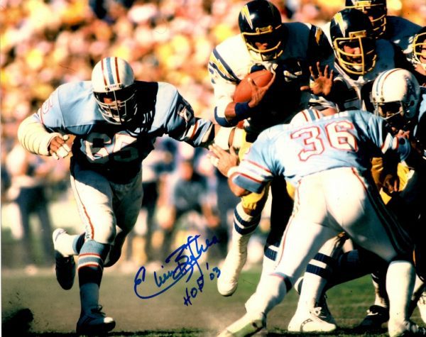 Autographed  ELVIN BETHEA 8X10 Houston Oilers photo