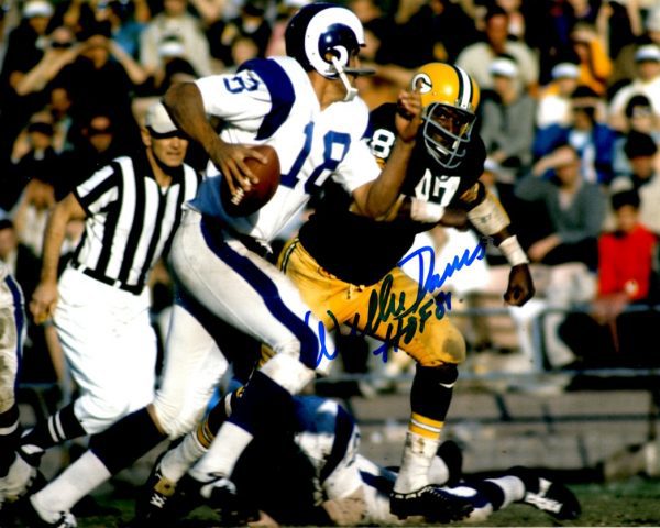 Autographed WILLIE DAVIS 8X10 Green Bay Packers Photo