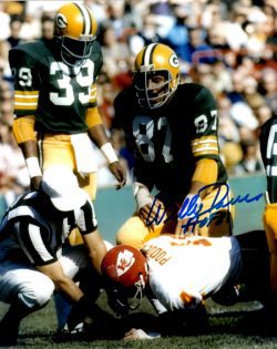 Autographed WILLIE DAVIS 8X10 Green Bay Packers Photo
