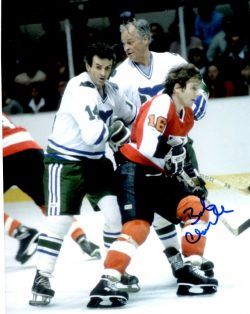 Autographed BOB CLARKE 8X10 photo - Philadelphia Flyers