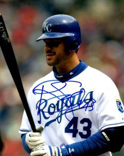 AUTOGRAPHED RYAN SHEALY 8X10 photo KC Royals