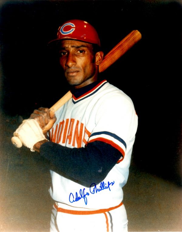 AUTOGRAPHED ADOLFO PHILLIPS 8X10 Cleveland Indians Photo