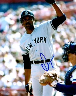AUTOGRAPHED OMAR MORENO 8X10 New York Yankees Photo