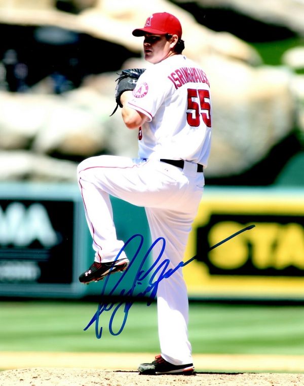 AUTOGRAPHED JASON ISRINGHAUSEN 8X10 Los Angeles Angels Photo