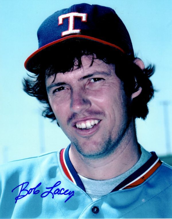 AUTOGRAPHED BOB LACEY 8X10 Texas Rangers Photo