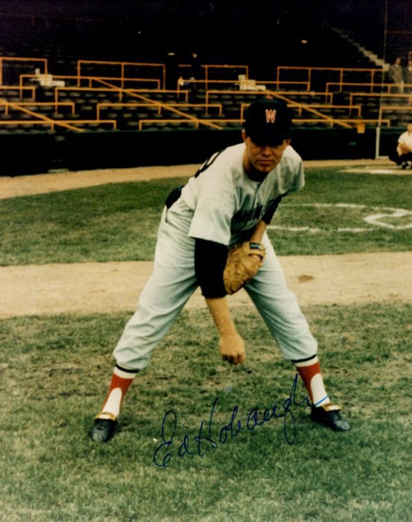AUTOGRAPHED ED HOBAUGH 8x10 Washington Senators Photo