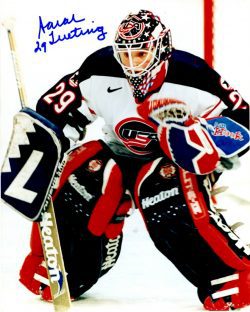 Autographed SARAH TUETING 8X10 Photo - Gold Medal Winner