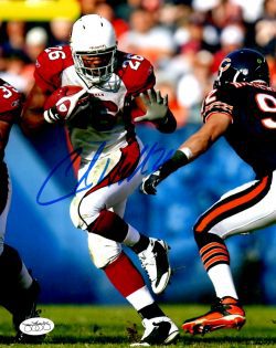 Autographed CHRIS WELLS 8X10 photo Arizona Cardinals