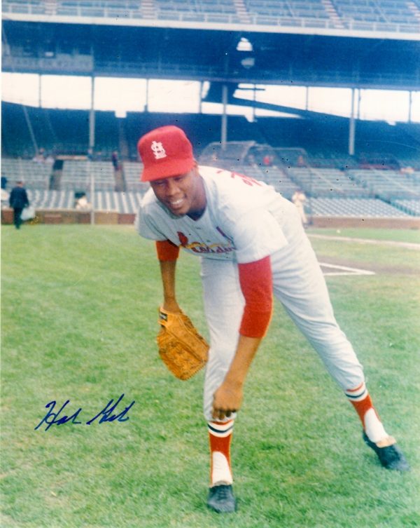 AUTOGRAPHED HAL GILSON 8X10 St. Louis Cardinals photo