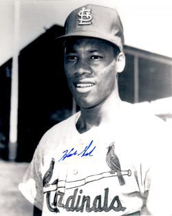 AUTOGRAPHED HAL GILSON 8X10 St. Louis Cardinals photo