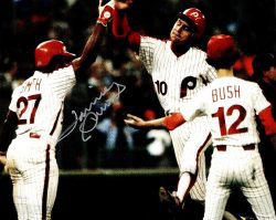 AUTOGRAPHED LONNIE SMITH  8X10 Philadelphia Phillies Photo