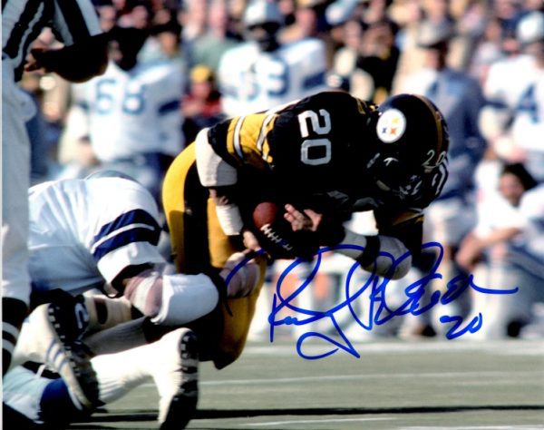 Autographed ROCKY BLEIER 8X10 photo Pittsburgh Steelers