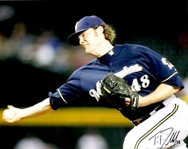 AUTOGRAPHED TIM DILLON 8X10 photo Milwaukee Brewers