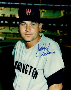 AUTOGRAPHED JOHN SCHAIVE 8X10 Washington Senators Photo