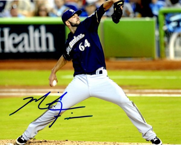 AUTOGRAPHED MIKE FIERS 8X10 photo Milwaukee Brewers