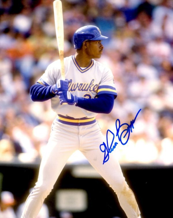 AUTOGRAPHED GLENN BRAGGS 8X10 photo Milwaukee Brewers