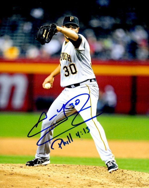 Autographed JEANMAR GOMEZ 8X10 Photo Pittsburgh Pirates