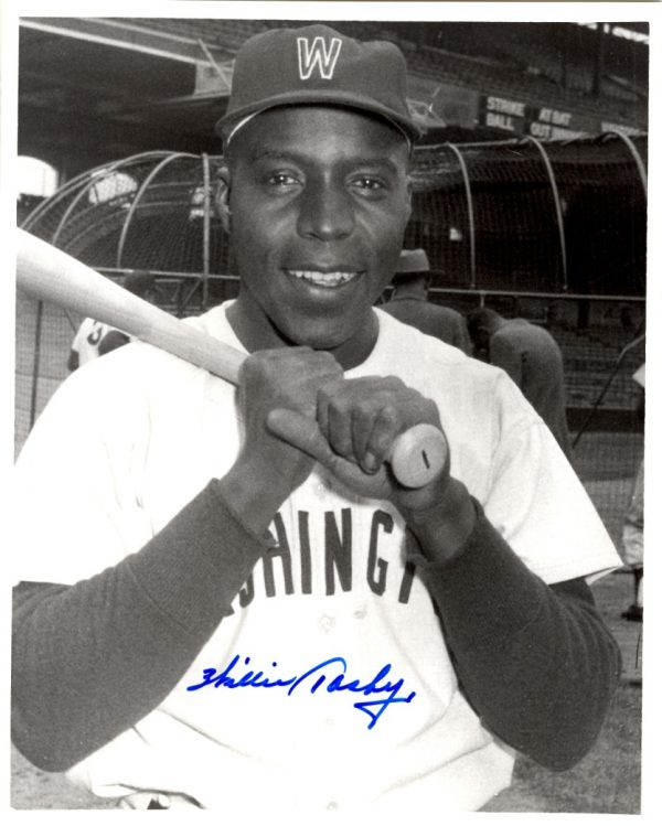 AUTOGRAPHED WILLIE TASBY 8X10 Washington Senators Photo
