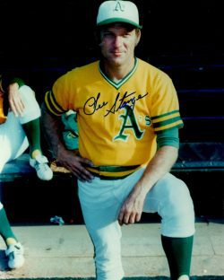 AUTOGRAPHED LEE STANGE 8X10 photo Oakland A's