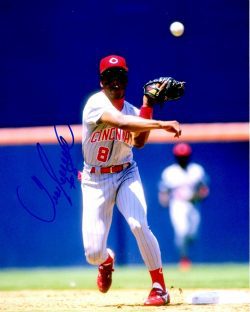 AUTOGRAPHED  JUAN SAMUEL 8X10 Cincinnati Reds Photo