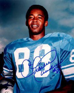 Autographed CHARLIE SANDERS 8X10 DETROIT LIONS photo
