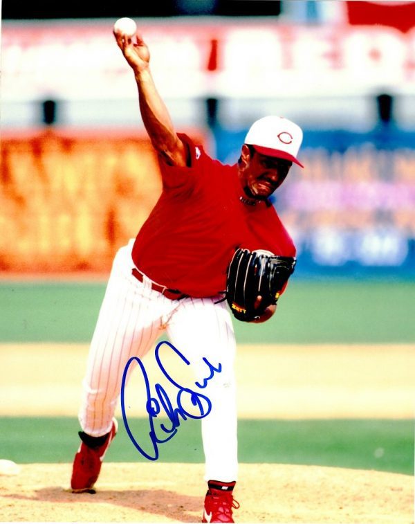 AUTOGRAPHED RICKY BONES  8X10 Cincinnati Reds Photo