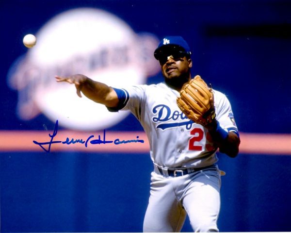 AUTOGRAPHED LENNY HARRIS 8x10 Los Angeles Dodgers photo