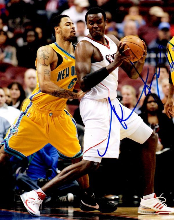 AUTOGRAPHED SAMUEL DALEMBERT 8X10 Philadelphia 76'ers photo