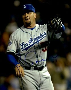 AUTOGRAPHED GIOVANNI CARRERA 8X10 Los Angeles Dodgers photo