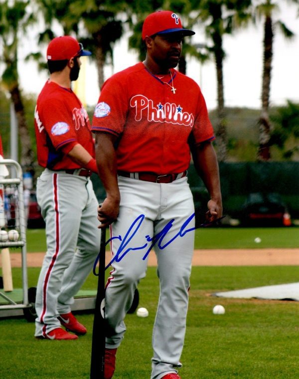 AUTOGRAPHED CHRIS NELSON 8X10 Philadelphia Phillies Photo