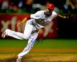 AUTOGRAPHED MIKE ADAMS 8X10 Philadelphia Phillies Photo