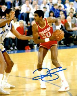Autographed RALPH SAMPSON 8X10 Houston Rockets photo