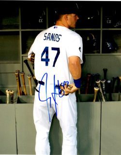 AUTOGRAPHED JERRY SANDS 8X10 Los Angeles Dodgers photo