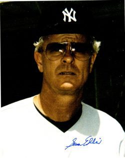 AUTOGRAPHED SAM ELLIS 8X10 NEW YORK YANKEES photo