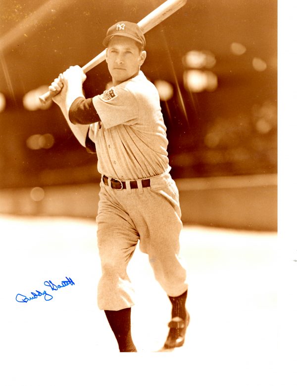 AUTOGRAPHED BUDDY HASSETT 8X10 NEW YORK YANKEES photo