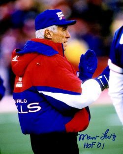 Autographed MARV LEVY 8X10 Buffalo Bills Photo