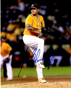 AUTOGRAPHED TRAVIS BLACKLEY 8X10 photo Oakland A's