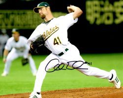 AUTOGRAPHED ALAN EMBREE 8X10 photo Oakland A's