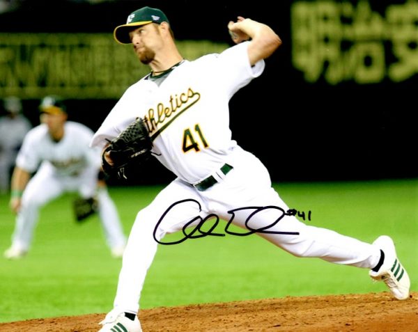 AUTOGRAPHED ALAN EMBREE 8X10 photo Oakland A's