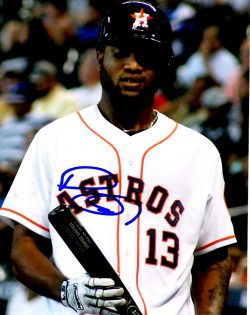 AUTOGRAPHED DOMINGO SANTANA 8X10 Houston Astros Photo