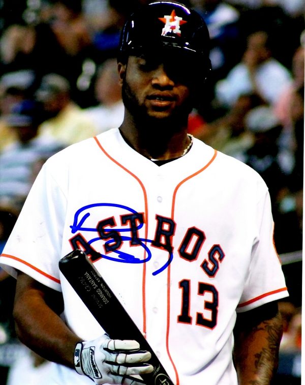 AUTOGRAPHED DOMINGO SANTANA 8X10 Houston Astros Photo