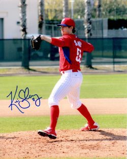 AUTOGRAPHED KEVIN SLOWEY 8X10 Philadelphia Phillies Photo