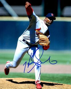 AUTOGRAPHED HEATHCLIFF SLOCUMB 8X10 St. Louis Cardinals photo
