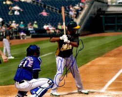 AUTOGRAPHED GREGORIO PETIT 8X10 photo Oakland A's